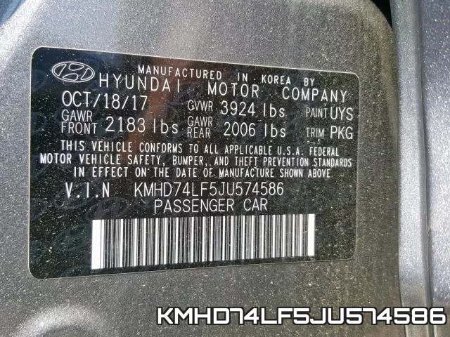 KMHD74LF5JU574586 фото 2