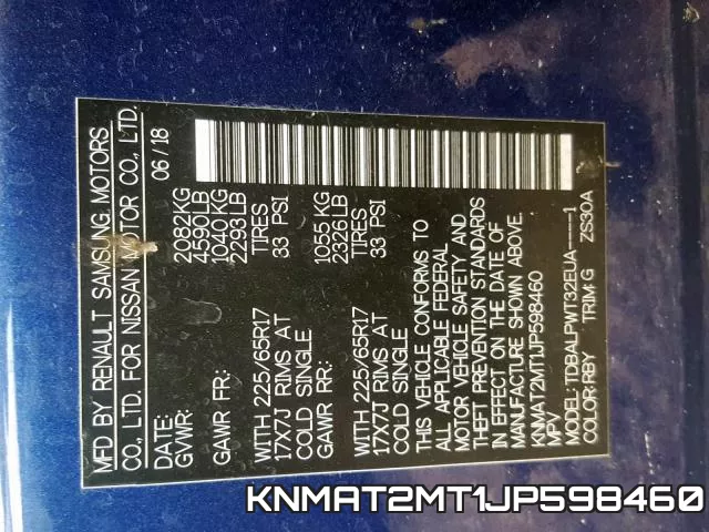 KNMAT2MT1JP598460 фото 2