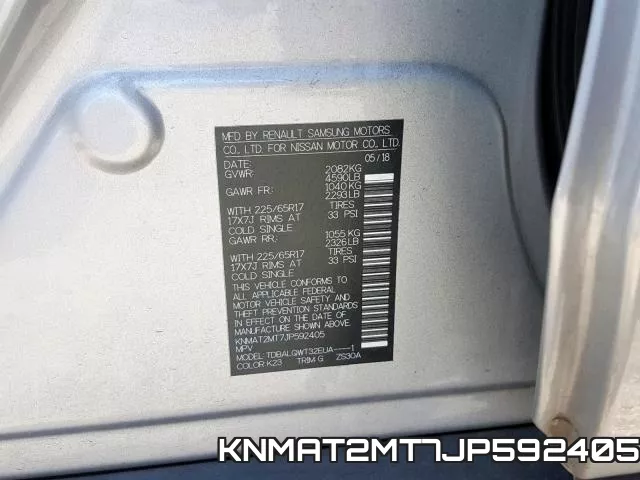 KNMAT2MT7JP592405 фото 2