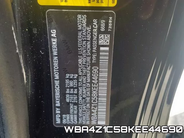 WBA4Z1C58KEE44690 фото 2