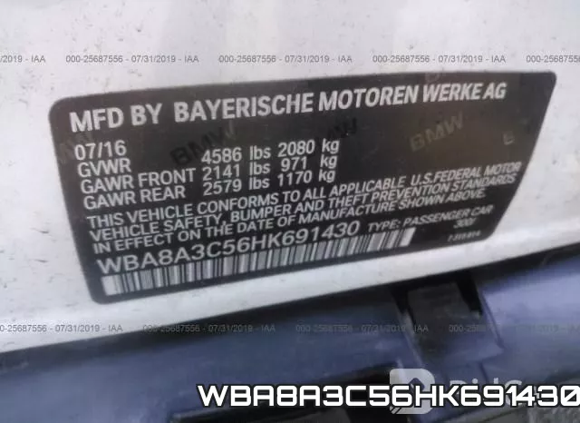 WBA8A3C56HK691430 фото 10