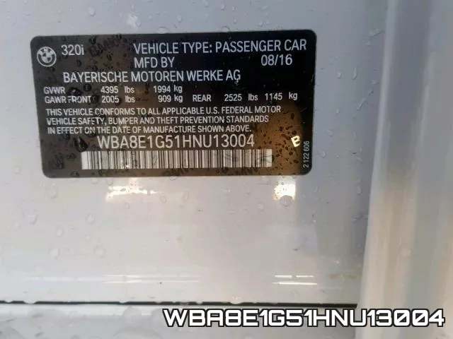 WBA8E1G51HNU13004 фото 2