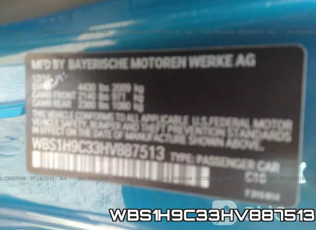 WBS1H9C33HV887513 фото 10