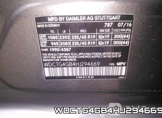 WDCTG4GB4HJ294669 фото 10