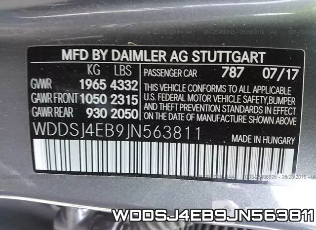 WDDSJ4EB9JN563811 фото 10