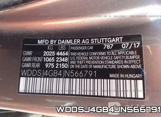 WDDSJ4GB4JN566791 фото 10
