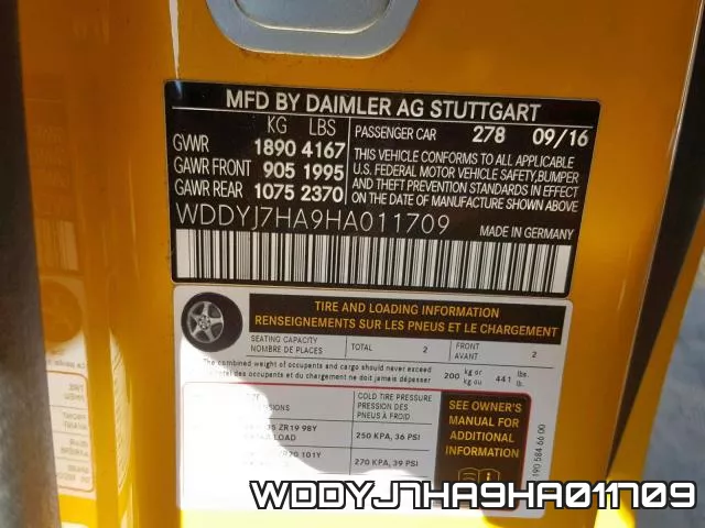 WDDYJ7HA9HA011709 фото 2