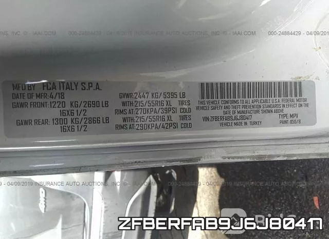 ZFBERFAB9J6J80417 фото 10