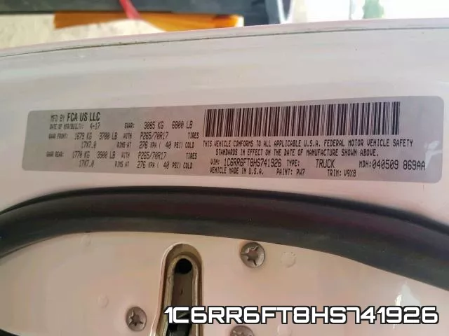 1C6RR6FT8HS741926 фото 2