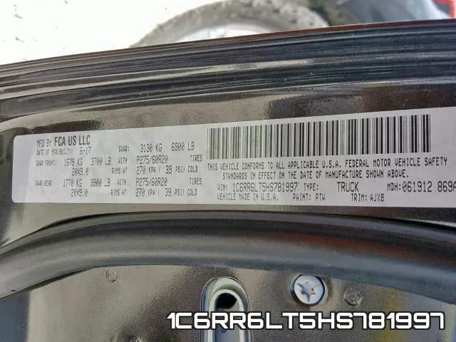 1C6RR6LT5HS781997 фото 2
