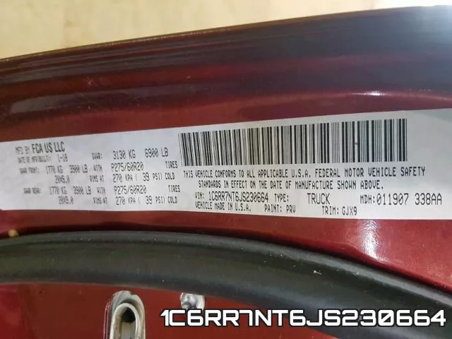 1C6RR7NT6JS230664 фото 2