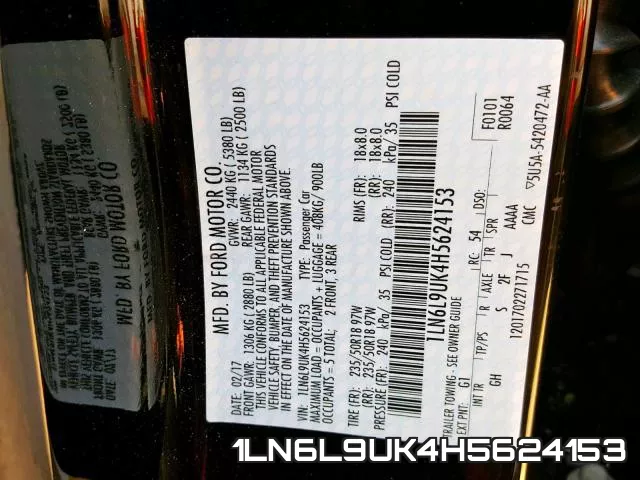 1LN6L9UK4H5624153 фото 2