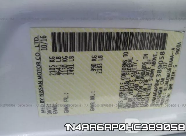 1N4AA6AP0HC389058 фото 10