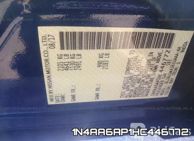 1N4AA6AP1HC446772 фото 10