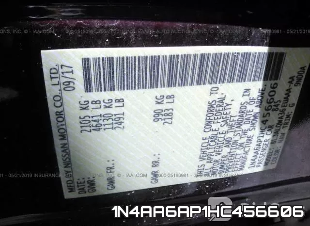 1N4AA6AP1HC456606 фото 10