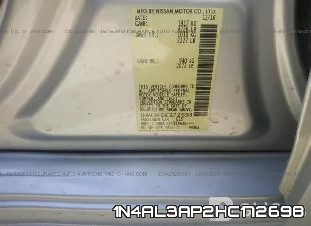 1N4AL3AP2HC172698 фото 10