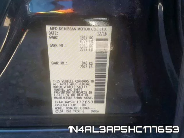 1N4AL3AP5HC177653 фото 2