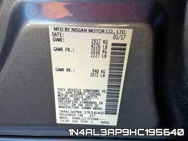 1N4AL3AP9HC195640 фото 2