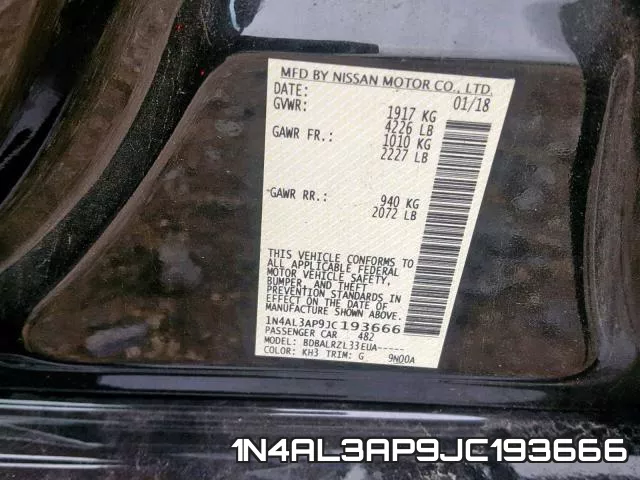 1N4AL3AP9JC193666 фото 2