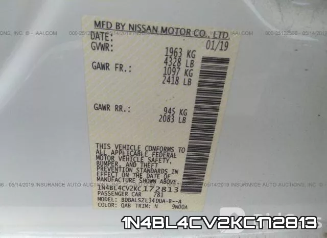 1N4BL4CV2KC172813 фото 10