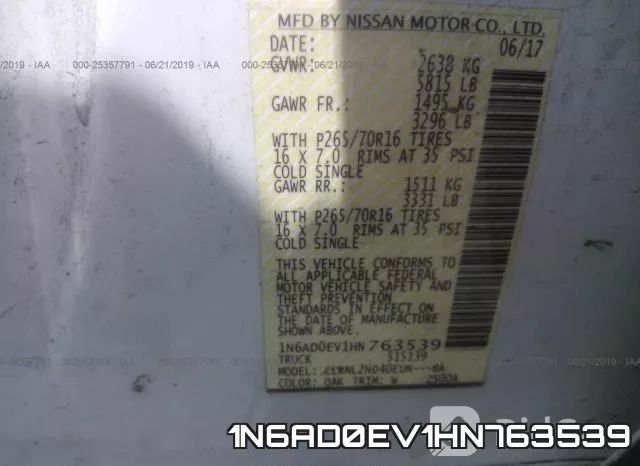 1N6AD0EV1HN763539 фото 10