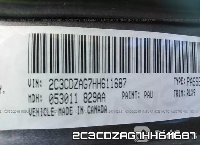 2C3CDZAG7HH611687 фото 10