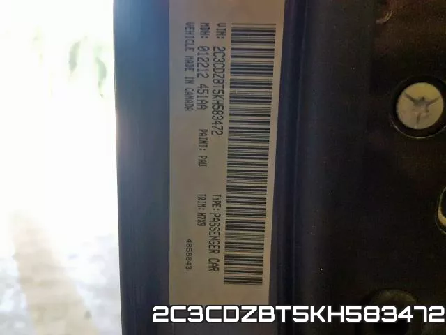 2C3CDZBT5KH583472 фото 2