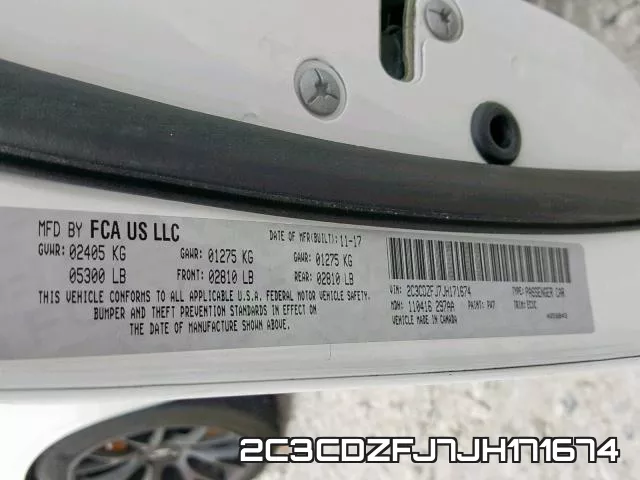2C3CDZFJ7JH171674 фото 2