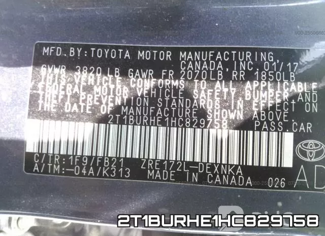 2T1BURHE1HC829758 фото 10