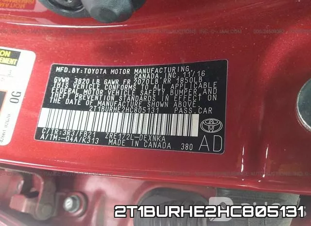 2T1BURHE2HC805131 фото 10
