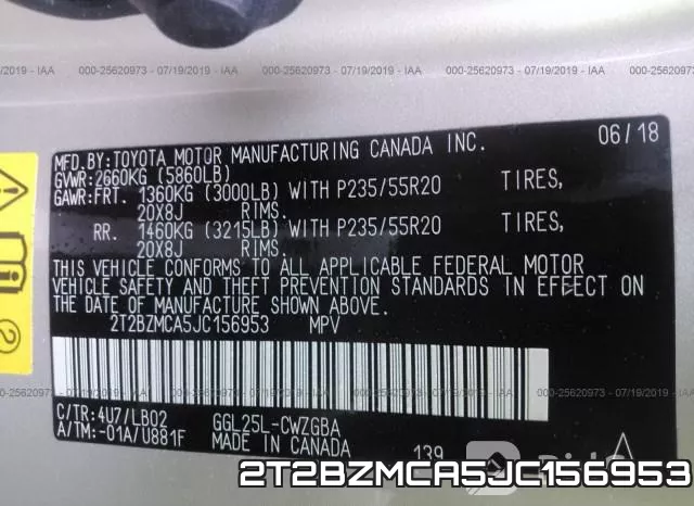 2T2BZMCA5JC156953 фото 10