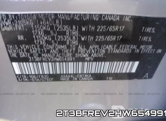 2T3BFREV2HW654991 фото 10