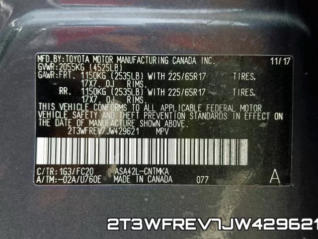 2T3WFREV7JW429621 фото 2