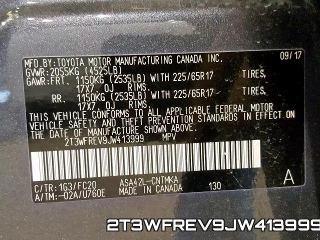2T3WFREV9JW413999 фото 2