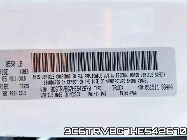 3C6TRVBG7HE542670 фото 2