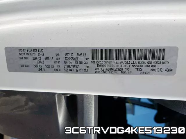 3C6TRVDG4KE513230 фото 2