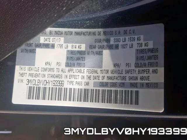 3MYDLBYV0HY193399 фото 2