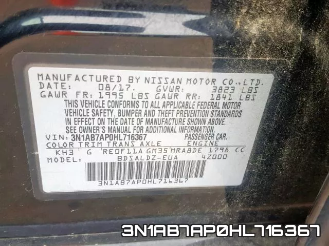 3N1AB7AP0HL716367 фото 2