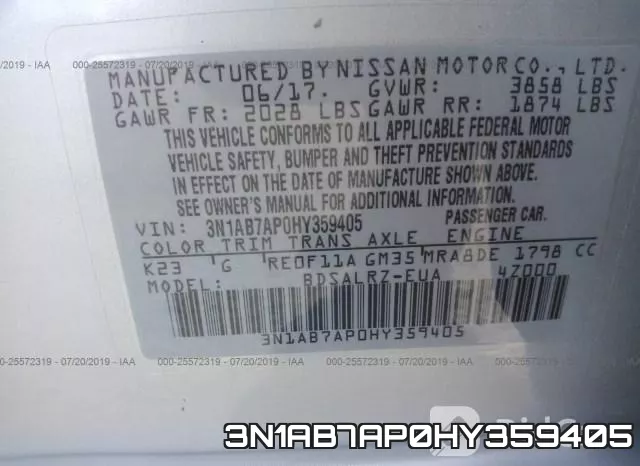 3N1AB7AP0HY359405 фото 10
