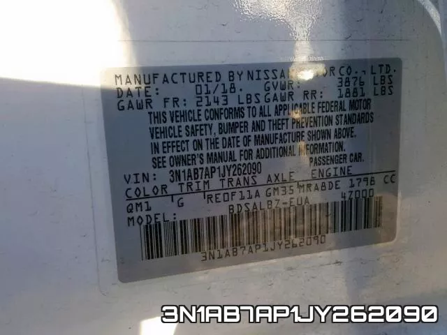 3N1AB7AP1JY262090 фото 2