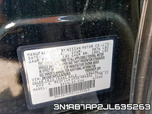 3N1AB7AP2JL635263 фото 2
