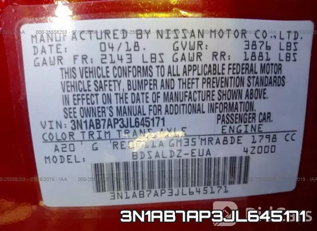 3N1AB7AP3JL645171 фото 10