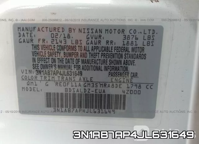 3N1AB7AP4JL631649 фото 10