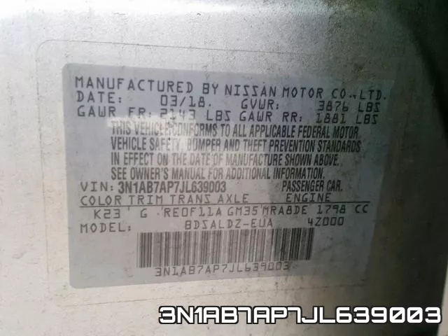 3N1AB7AP7JL639003 фото 2