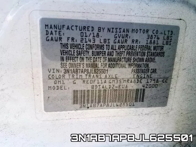 3N1AB7AP8JL625501 фото 2