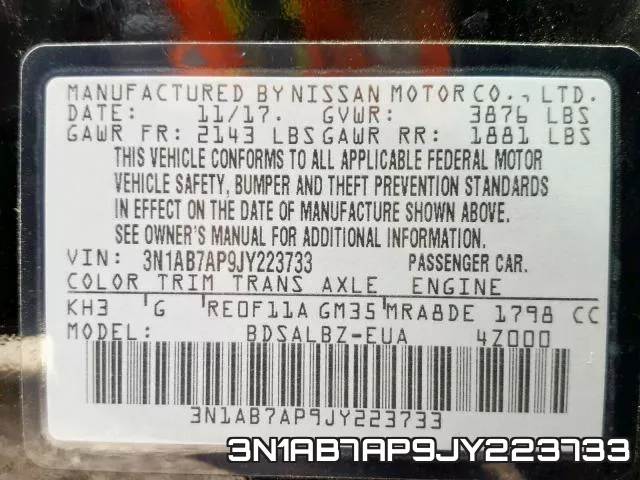3N1AB7AP9JY223733 фото 2