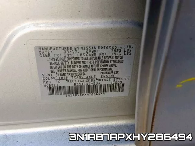 3N1AB7APXHY286494 фото 2