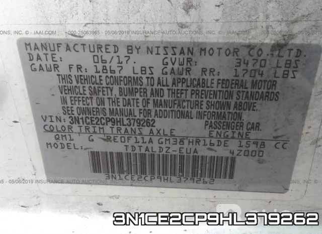 3N1CE2CP9HL379262 фото 10