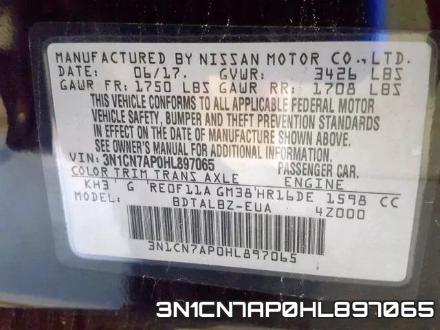 3N1CN7AP0HL897065 фото 2