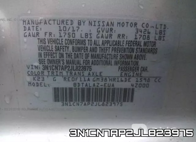 3N1CN7AP2JL823975 фото 10
